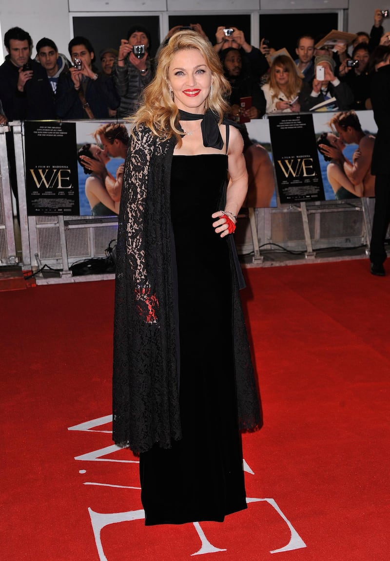 LONDON, ENGLAND - JANUARY 11:  Director Madonna attends the "W.E."  UK film premiere at the Odeon Kensington on January 11, 2012 in London, England.  (Photo by Gareth Cattermole/Getty Images)