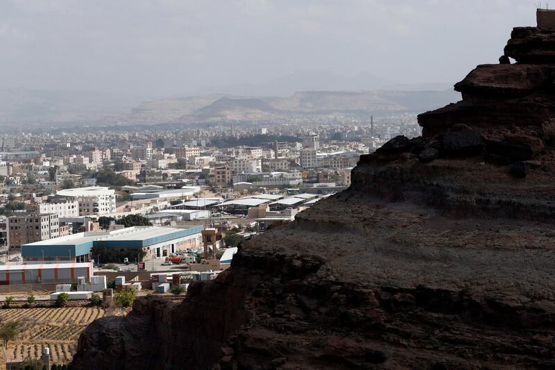 The outskirts of Sanaa, Yemen, are seen from a hill nearby. EPA