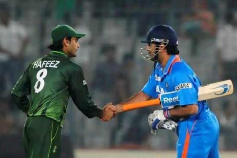 Pakistan, left, and India have not played a bilateral series since December 2007 and politics has a lot to do with it. Munir uz Zaman / AFP