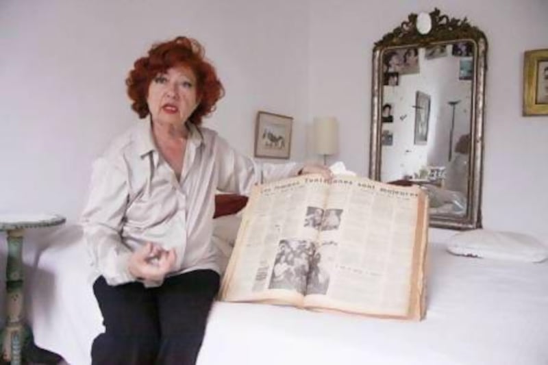 The Tunisian feminist and journalist Dorra Bouzid at home in Tunis. Alice Fordham / The National