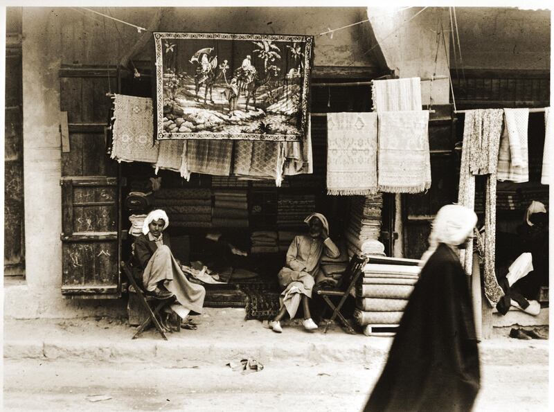 Photos of a carpets souq in a Kuwait dating to 1950.

Courtesy National Center for Documentation and Research.