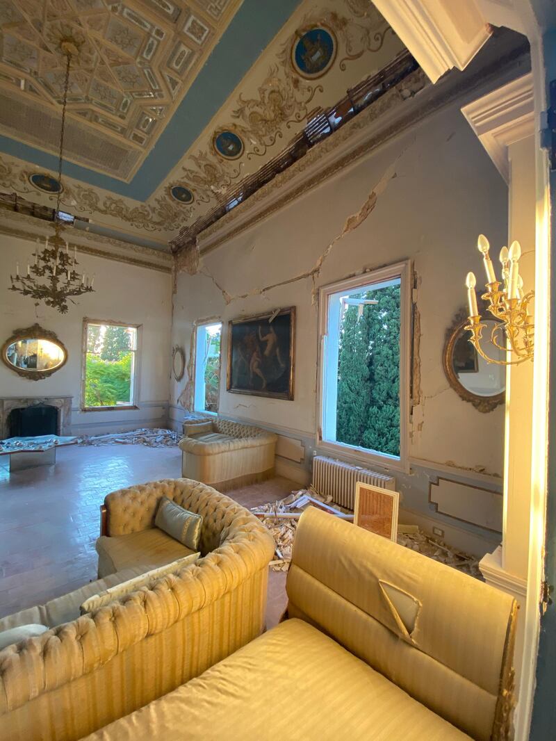 Sitting room post-blast by Bassam Lahoud