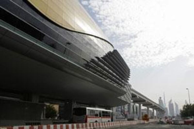 Al Karama station, one of seven that will be ready for Dubai Metro passengers in April.