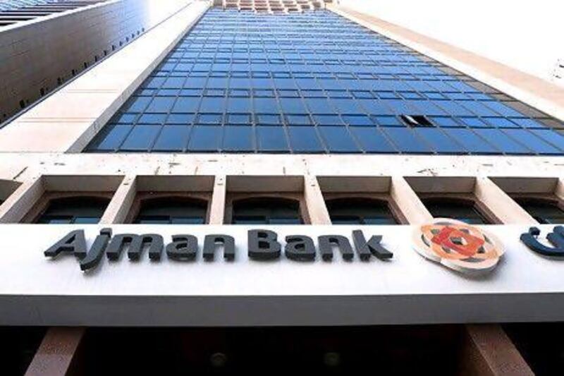 Ajman Bank shares shares rose 3.5 per cent, closing at 99 fils on the Dubai Financial Market. Delores Johnson / The National