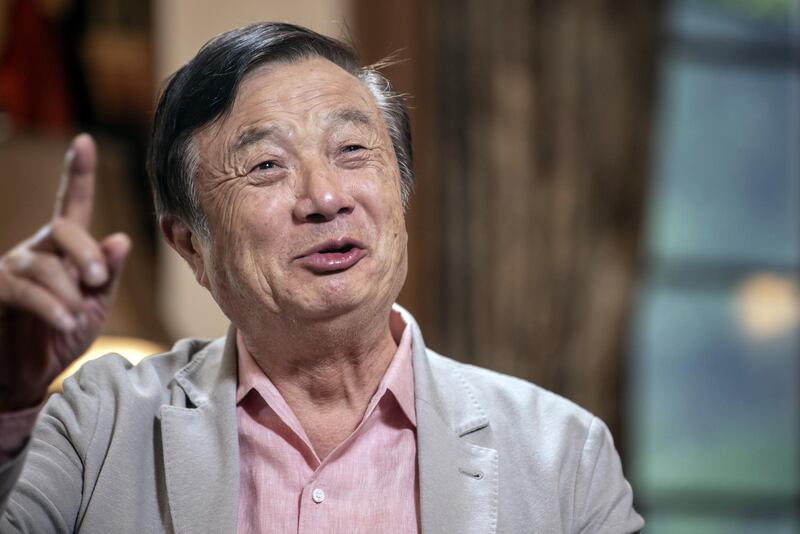 Ren Zhengfei, founder and chief executive officer of Huawei Technologies Co., speaks during a Bloomberg Television interview at the company's headquarters in Shenzhen, China, on Friday, May 24, 2019. Ren, the billionaire founder of China's largest technology company, conceded that Trump administration export curbs will narrow a two-year lead Huawei had painstakingly built over rivals like Ericsson AB and Nokia Oyj. But the company will either ramp up its own chip supply or find alternatives to keep its edge in smartphones and 5G. Photographer: Qilai Shen/Bloomberg