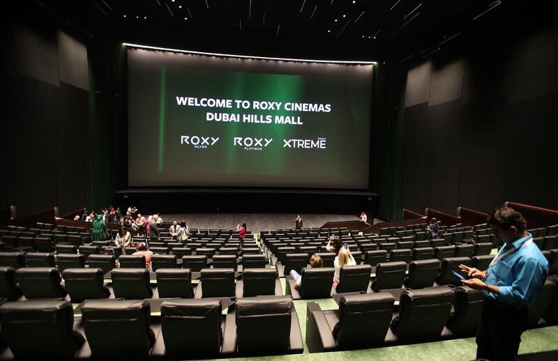 The 423-square-metre Roxy Xtreme screen at Roxy Cinemas in Dubai Hills Mall. The company says it's the biggest screen in the Middle East.