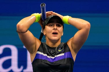 Bianca Andreescu after defeating Belinda Bencic in straight sets to reach the 2019 US Open final. AFP