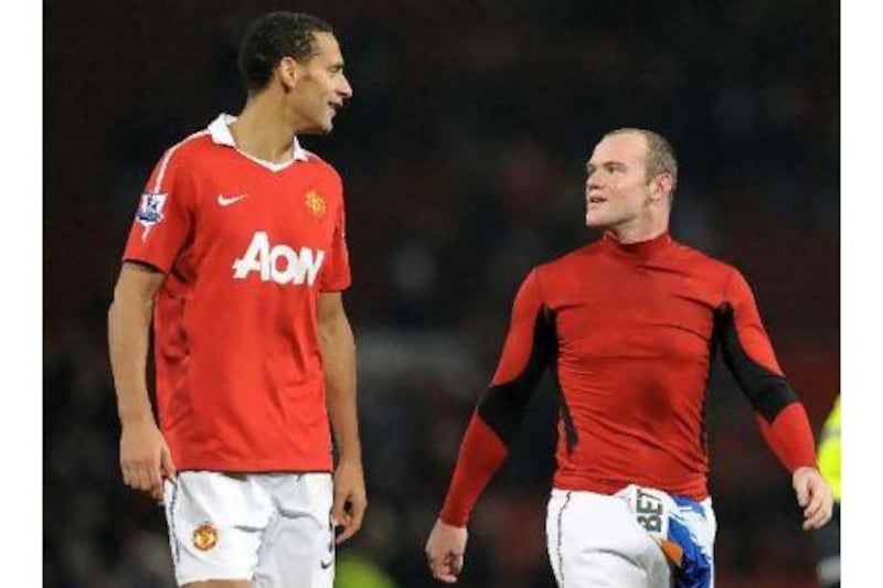 Rio Ferdinand, left, and Wayne Rooney were probably discussing the UN Resolution of 1970.