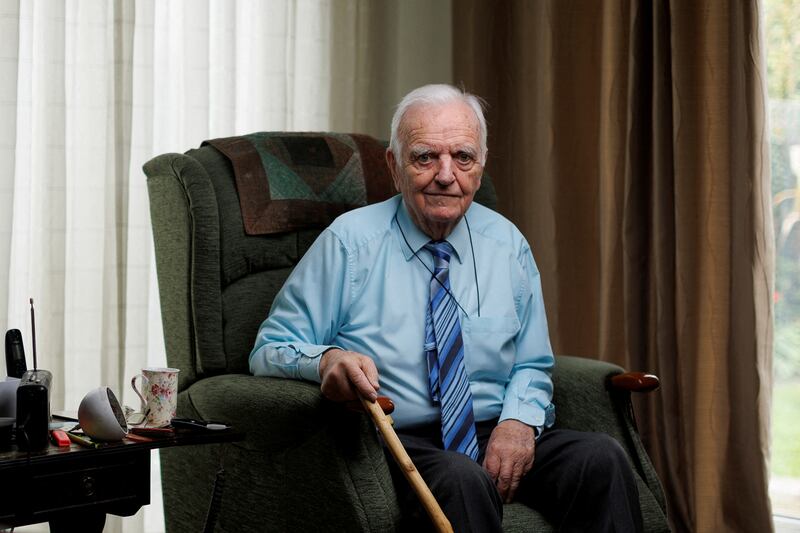 Alan Francis, 93, a retired police officer, at his home in Orpington, Kent