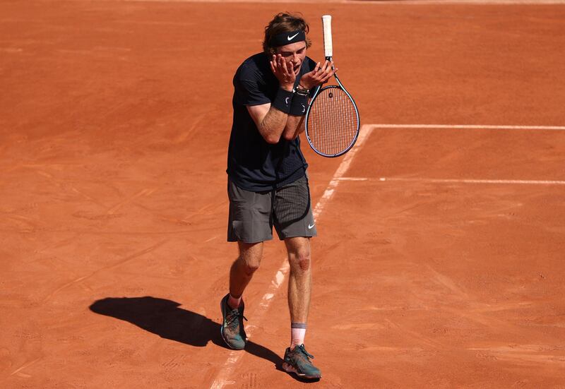 Russia's Andrey Rublev during his shock defeat to Jan-Lennard Struff of Germany. Getty