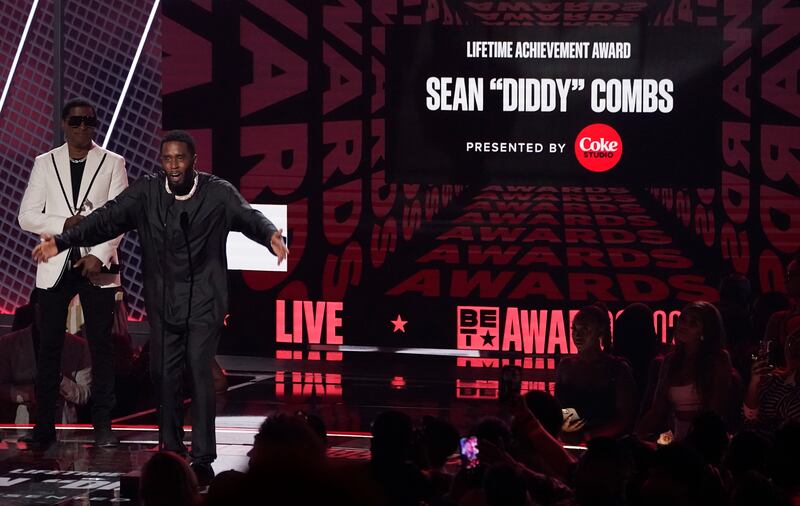 Sean 'Diddy' Combs accepts the Lifetime Achievement award at the 2022 BET Awards, held at the Microsoft Theatre on June 26, in Los Angeles, California. AP