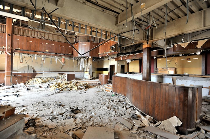 Images of the interior of the orginal Hard Rock Cafe in Dubai, United Arab Emirates under demolition on Monday, Jan. 28, 2013. Photo: Charles Crowell for The National