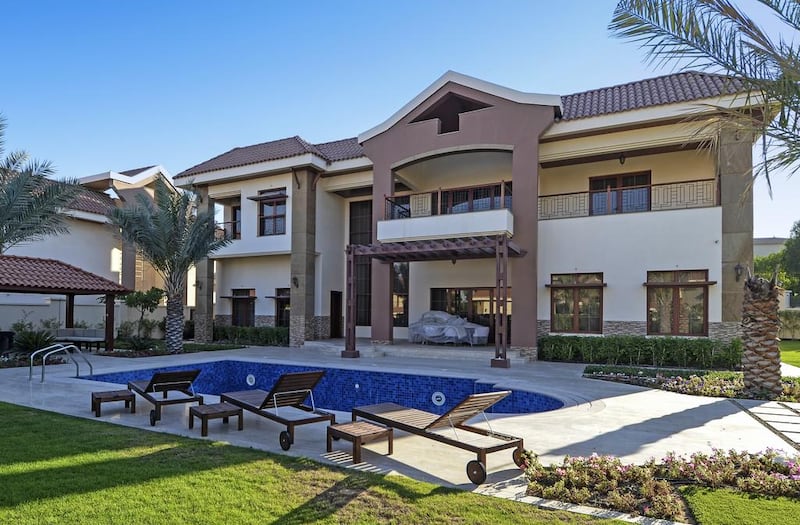 This grand 8,452 square foot villa comes with a large temperature-controlled private swimming pool, five bedrooms, five bathrooms, a balcony and four parking spaces. Courtesy Better Homes