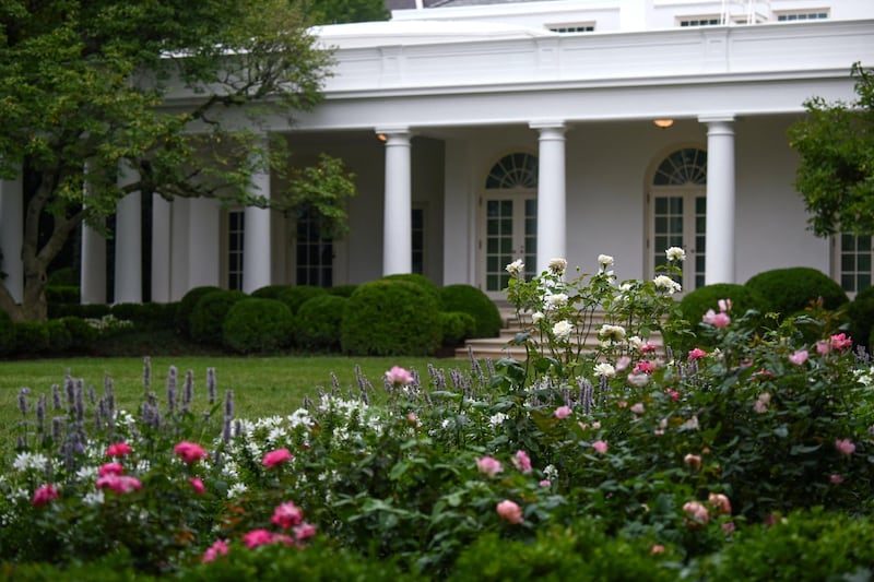 A general view of the renewed White House Rose Garden, from where first lady Melania Trump will address the Republican National Convention on August 25, during a media preview hosted by her office in Washington, D.C., U.S. August 22, 2020. REUTERS/Erin Scott