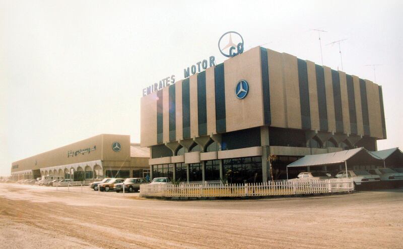 Emirates Motor Company showroom in Abu Dhabi circa 1980. Photo courtesy EMC