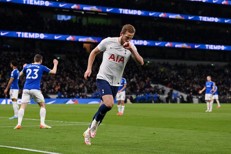 Harry Kane - 9, Put Michael Keane under pressure for the opener, then showed quick thinking in the build-up to the opener. Having missed the target when everyone in the Tottenham Hotspur Stadium expected him to score, the striker came back and finished clinically for Spurs’ third before hitting a peach of a volley for Spurs’ fifth. Getty Images