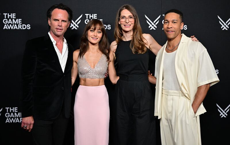 Walton Goggins, Purnell, Geneva Robertson-Dworet and Aaron Moten attend The Game Awards. AFP