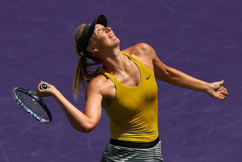 Maria Sharapova of Russia has played five events and 18 matches, and has yet to reach a final. She has slipped to No 9 in the rankings.  Mike Ehrmann/Getty Images