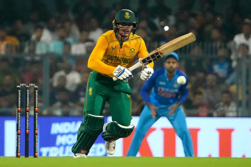 South Africa's Quinton de Kock scored an unbeaten 69. AP