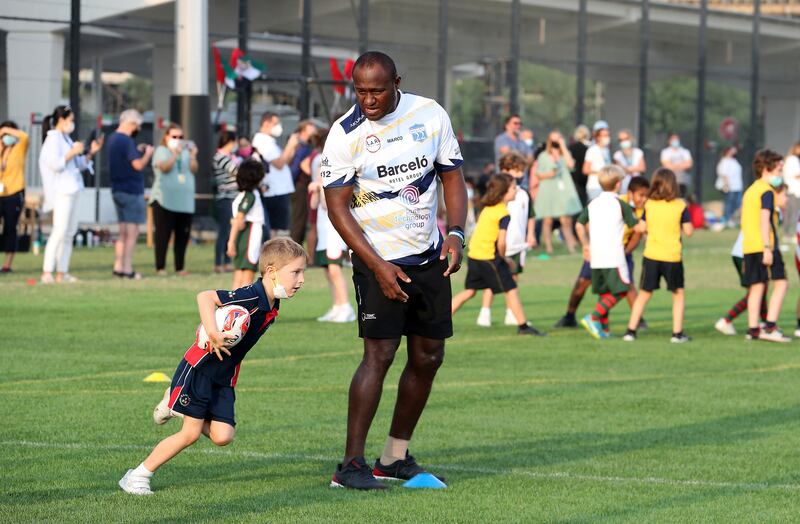 A Speranza 22 player at the training session.