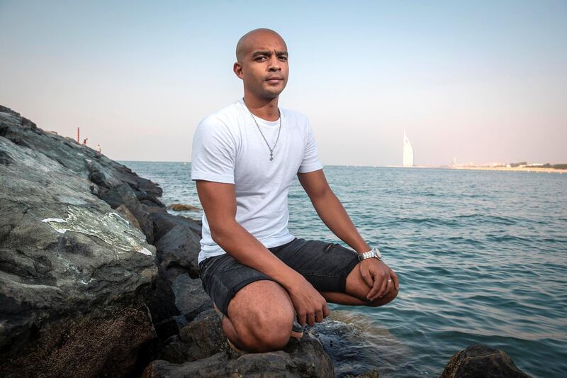 DUBAI UNITED ARAB EMIRATES. 02 NOVEMBER 2020. Shehab Allam, Egyptian champion who has mono-swum the whole of the 25km of Dubai Canal, a world first. He talks about the difficulty of continuing in the sport when it doesn’t pay. At 29, he has not entered any competitions since he was 17, as he had to work to earn money instead. (Photo: Antonie Robertson/The National) Journalist: Suzanne Locke. Section: National.
