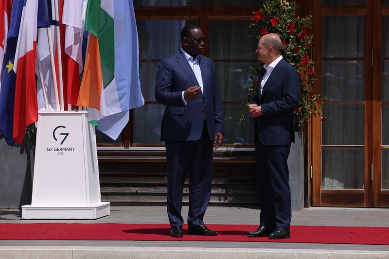 African Union chairman and Senegalese President Macky Sall joined in the G7 talks on Monday. Getty Images