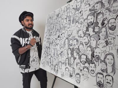 Mission UAE-Connect Doodle features more than 250 people across 35 nationalities. Photo: Sijin Gopinathan