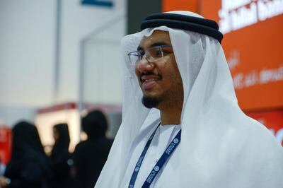 Abu Dhabi, United Arab Emirates - Abulla Al Mulla, 24, graduate of Higher Colleges of Technology from Abu Dhabi in search of finding placement at the Abu Dhabi Career Fair, which takes place at the Abu Dhabi National Exhibition Centre on January 29, 2018. (Khushnum Bhandari/ The National)