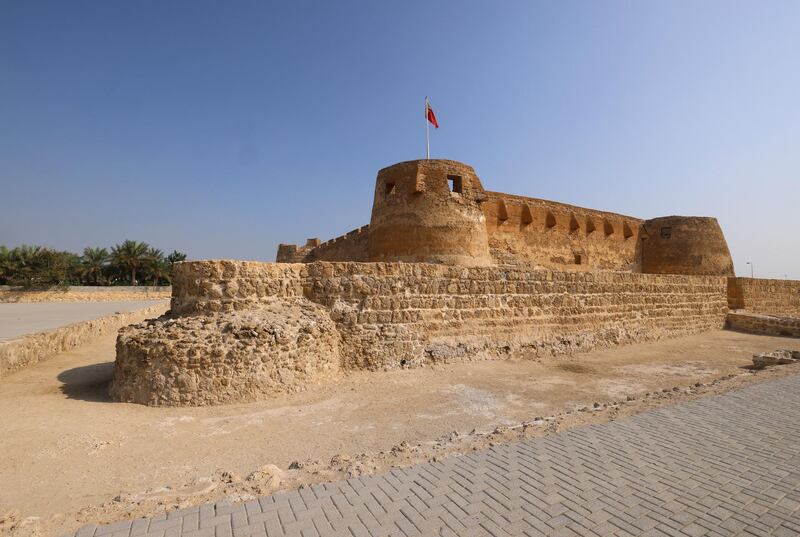 A picture taken on  November 30 , 2020 shows the Arad Fort, a 15th-century fort in Muharraq Island, in Manama, Bahrain. (Photo by GIUSEPPE CACACE / AFP)