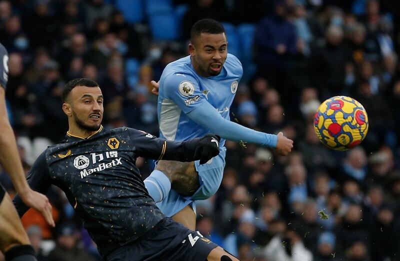 Romain Saiss – 6: Did not find himself in the good books of the home fans when he was controversially caught by Sterling, but relatively sturdy. EPA