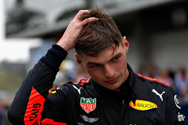 SAO PAULO, BRAZIL - NOVEMBER 11:  Second place finisher Max Verstappen of Netherlands and Red Bull Racing looks on in parc ferme during the Formula One Grand Prix of Brazil at Autodromo Jose Carlos Pace on November 11, 2018 in Sao Paulo, Brazil.  (Photo by Will Taylor-Medhurst/Getty Images)