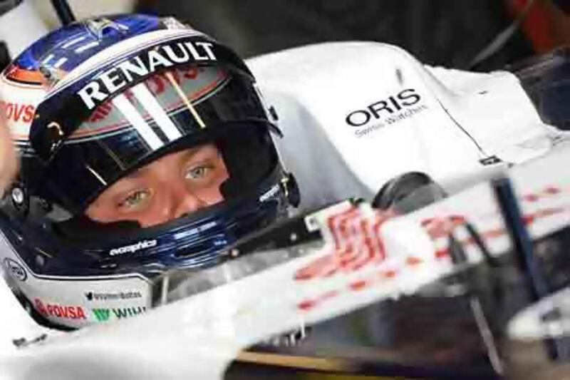 WValtteri Bottas of Finland has eyes forward this season, his first in Formula One, as he drives what he says is an improving Williams car.