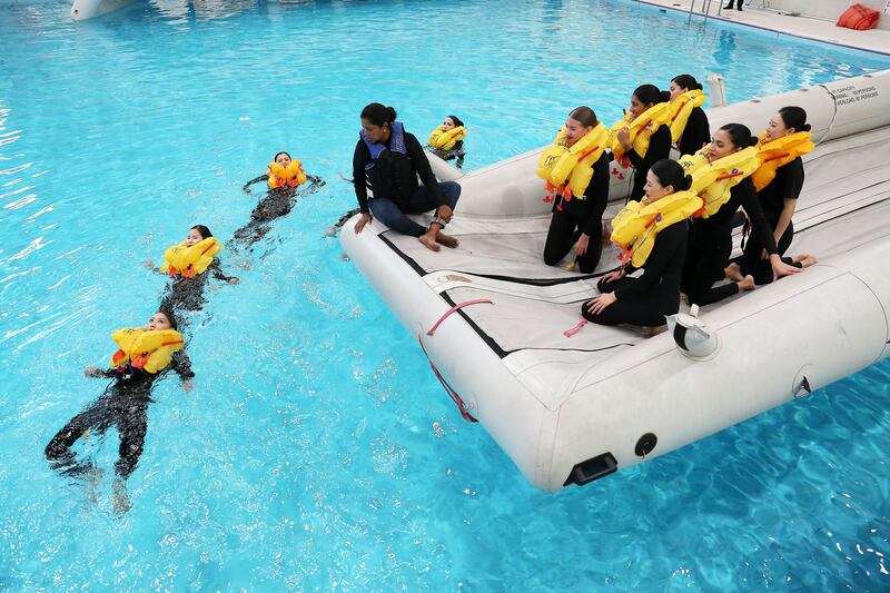 Tania Hettiaratchy, training instructor, watches her class.