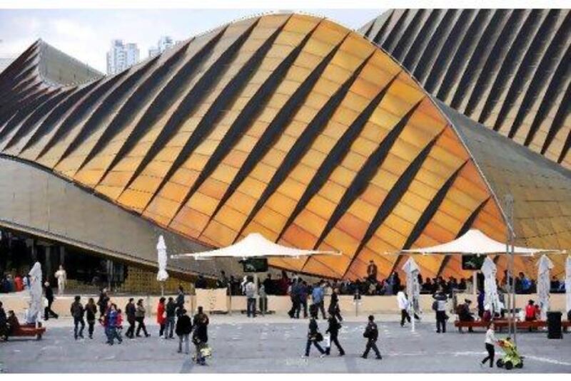 Designed to resemble sand dunes, the UAE pavilion, known locally as The Wave, was a hit among visitors at the Shanghai Expo.