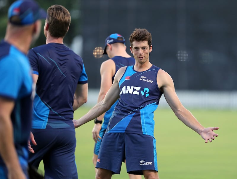 New Zealand's Mitchell Santner at The ICC Academy.