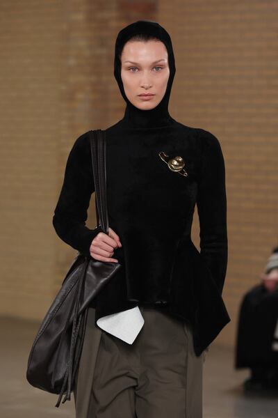 Bella Hadid walks the runway for Proenza Schouler during New York Fashion Week 2022. Photo: Dia Dipasupil / Getty Images via AFP
