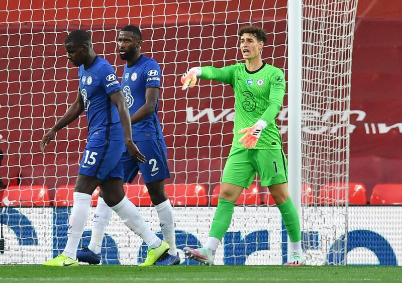 CHELSEA RATINGS: Kepa Arrizabalaga - 5: Conceded five but in fairness to the Spaniard he didn't stand a chance with any of them. Reuters
