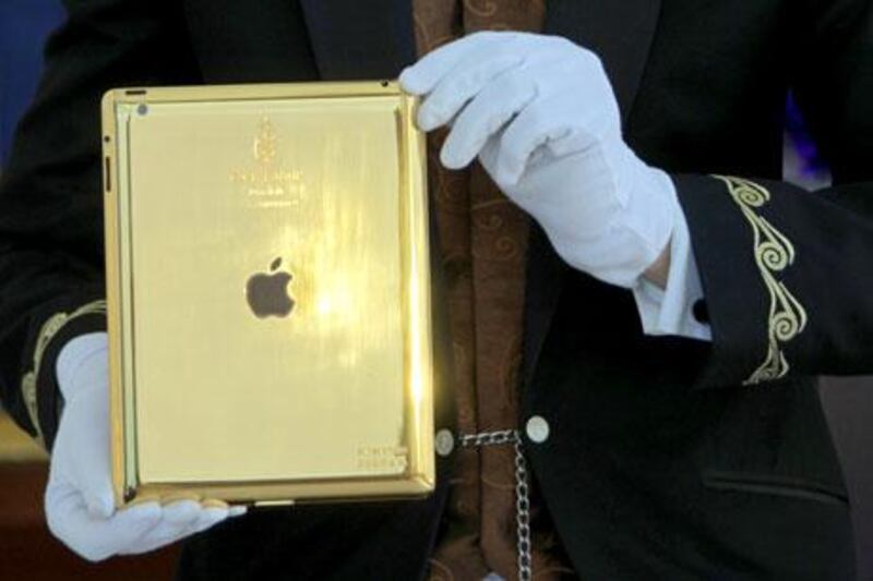 Guests are presented a gold iPad upon check in. But if you want one, then the Burj Al Arab has them on sale for Dh37,490.