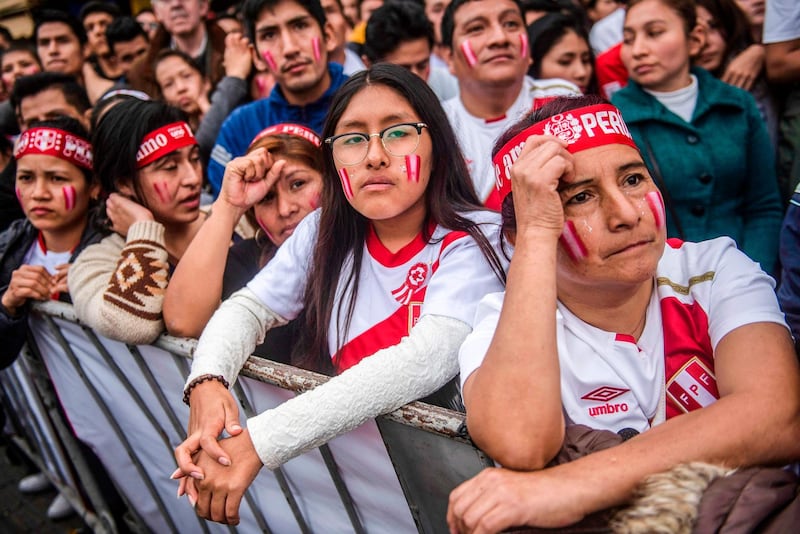 It was a tough night for Peru fans. AFP