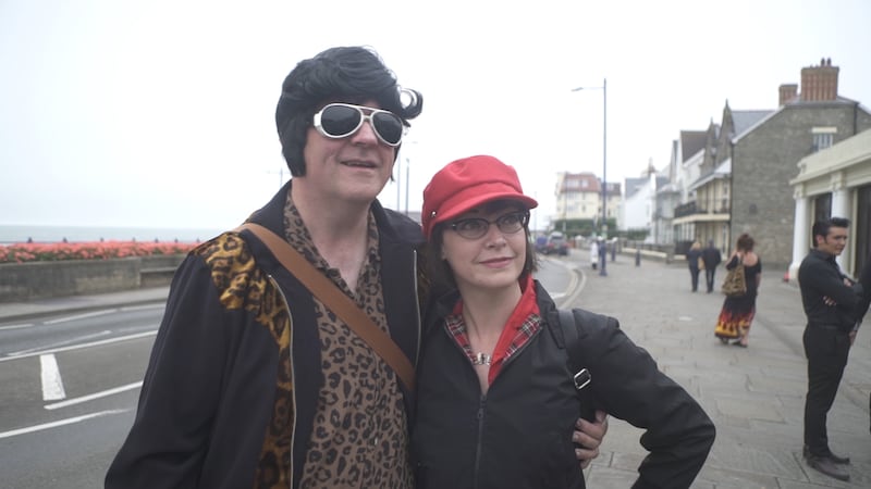 Kevin McCarthy and Rachel Doyle are fans of 1950s music and have been attending the Porthcawl Elvis Festival for the past four years.
