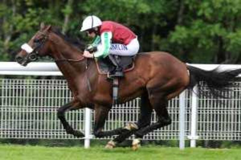 Mourilyan and Ryan Moore win The Windflower March Stakes at Goodwood Racecourse, West Sussex.