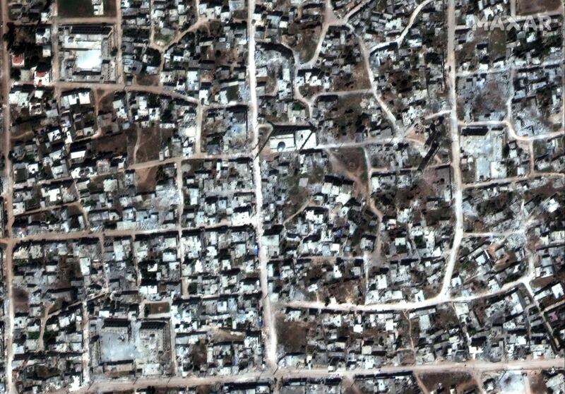 A satellite overview image of Kafr Nabudah.