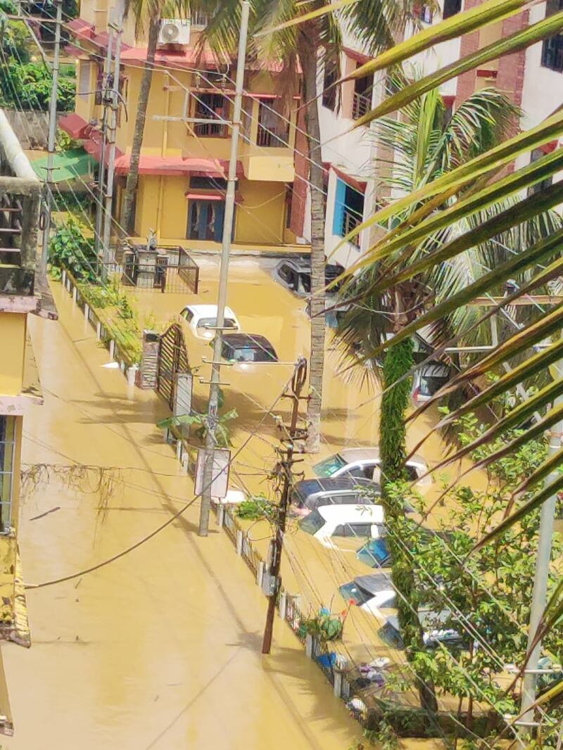 The district, located in Barak valley, was inundated in water after the Barak River burst its banks.