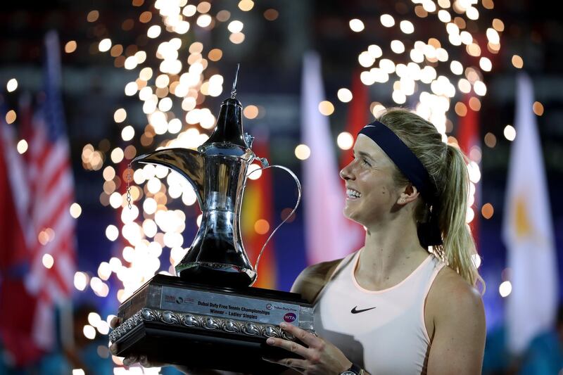 Elina Svitolina is going for a hat-trick of titles at the Dubai Duty Free Tennis Championships and will become the first woman to win three in a row if she prevails this year. Reuters