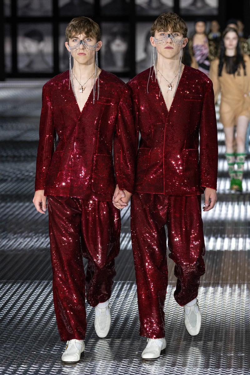 Sequins suits from the spring/summer 2023 collection 