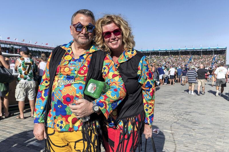 DUBAI, UNITED ARAB EMIRATES. 29 NOVEMBER 2018. The Dubai Rugby Sevens Tournament, Day Two. General image of fans dressed up while enjoying the tournament. (Photo: Antonie Robertson/The National) Journalist: Paul Radley. Section: Sport.