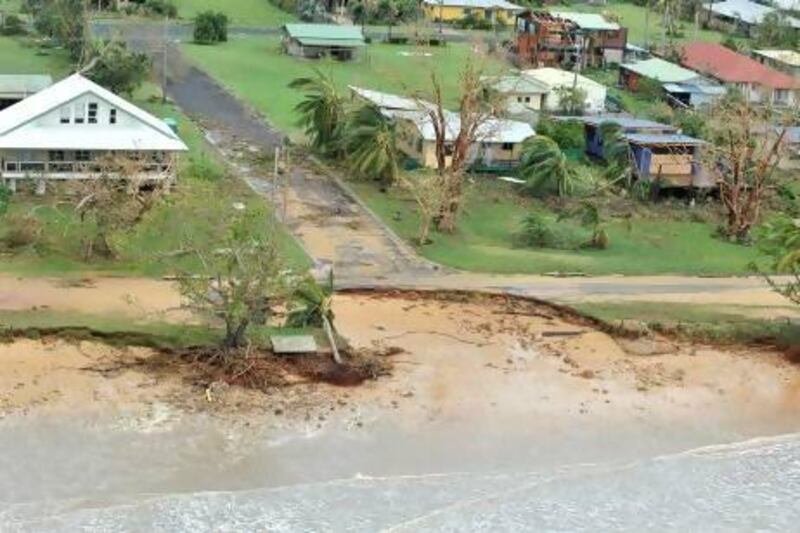 Queensland's Mission Beach on February 3, 2011, a day after it was hit by Cyclone Yasi, Australia's biggest storm in a century. It made landfall at around midnight, with winds up to 290kph, in a region still reeling from record floods.