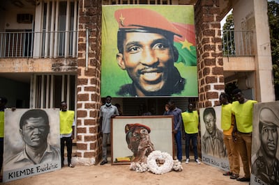 Burkina's revered radical leader Thomas Sankara who was assassinated in 1987. AP
