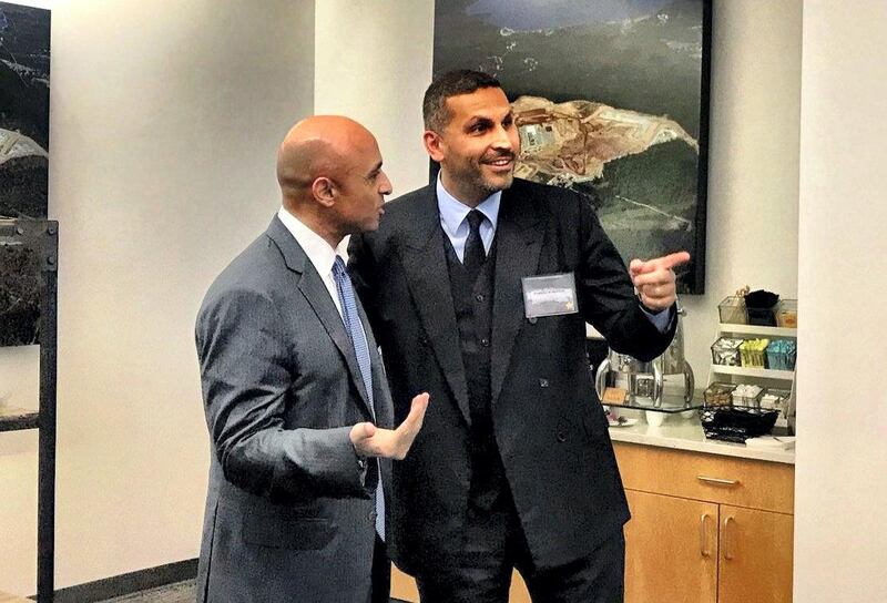 Ambassador Al Otaiba and Dr Khaldoon Al Mubarak at the facility of GlobalFoundries. Photo by Joyce Karam