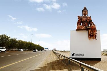 Reproduction of a 11th or 12th century statue from China representing Guanyin, a divinity of compassion - which is on show at Louvre Abu Dhabi. Photo: Supplied